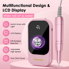 HUGMAPLE nail drill base with storage keeps bits organized during at-home sessions.