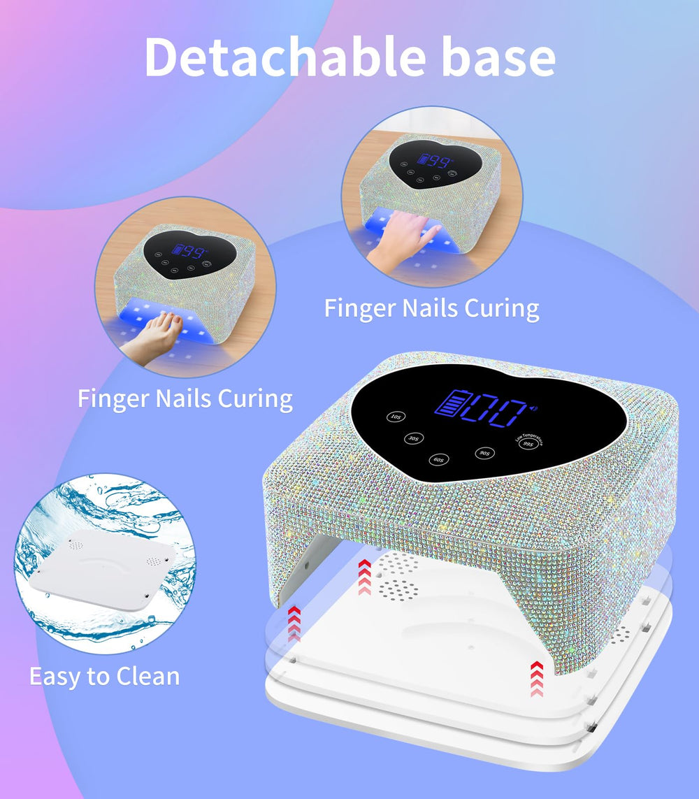HUGMAPLE removable base eases cleaning and provides extra curing space