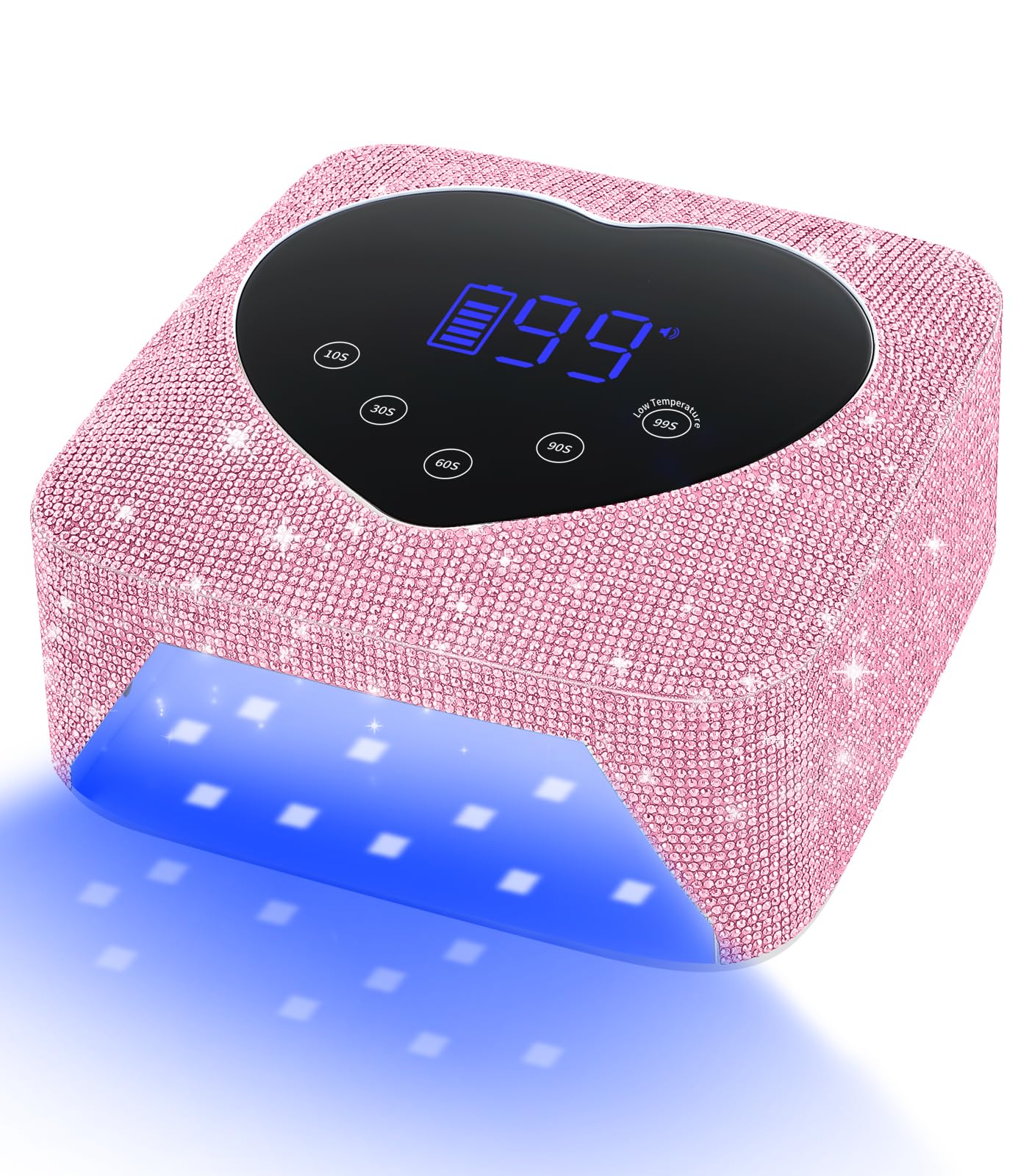 HUGMAPLE UV nail lamp front view for fast gel cure at home