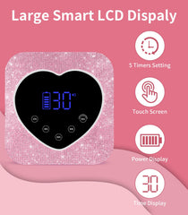 HUGMAPLE UV nail lamp smart display highlights timer and battery