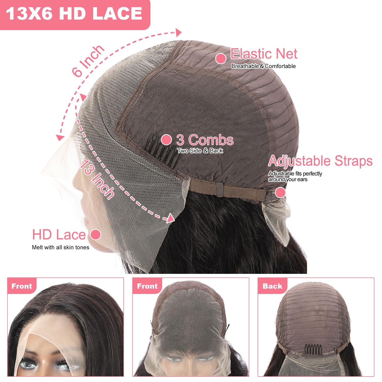 Hugsun dye or bleach ready wig for customization