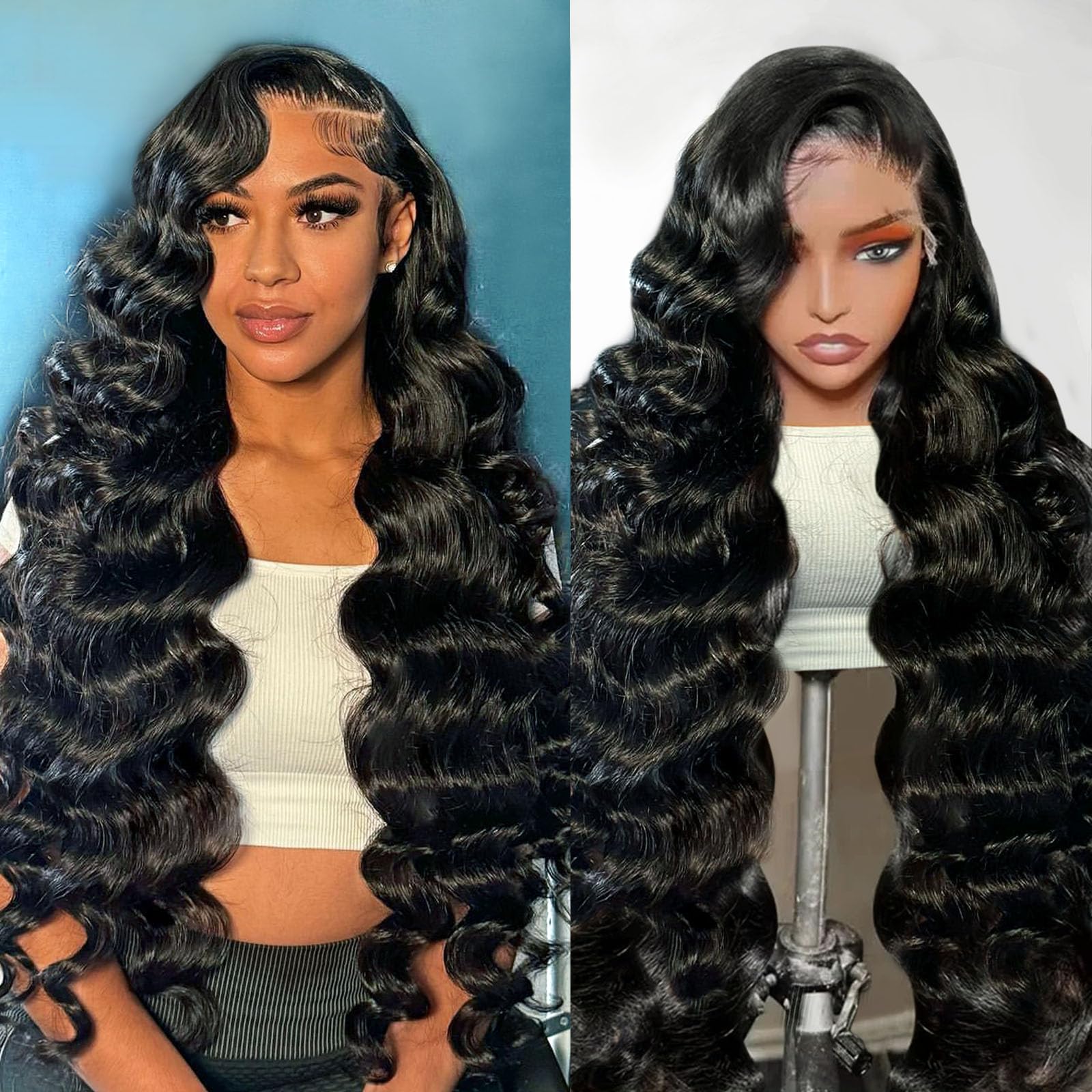 Hugsun 13x6 wig front view with natural hairline for seamless wear