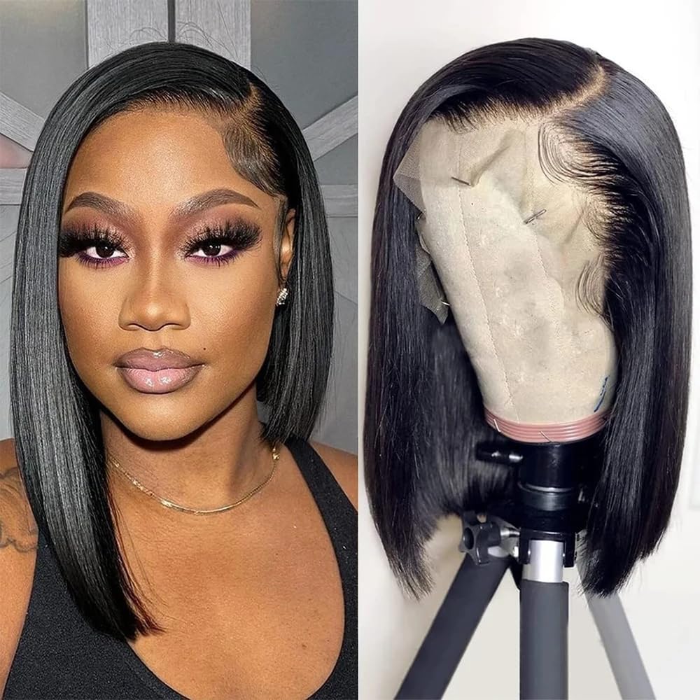 HUIDI 13x4 lace-front bob wig with hd lace area for seamless skin melt