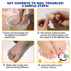 HuiPoLii patches worn at night for uninterrupted rest and toenail care