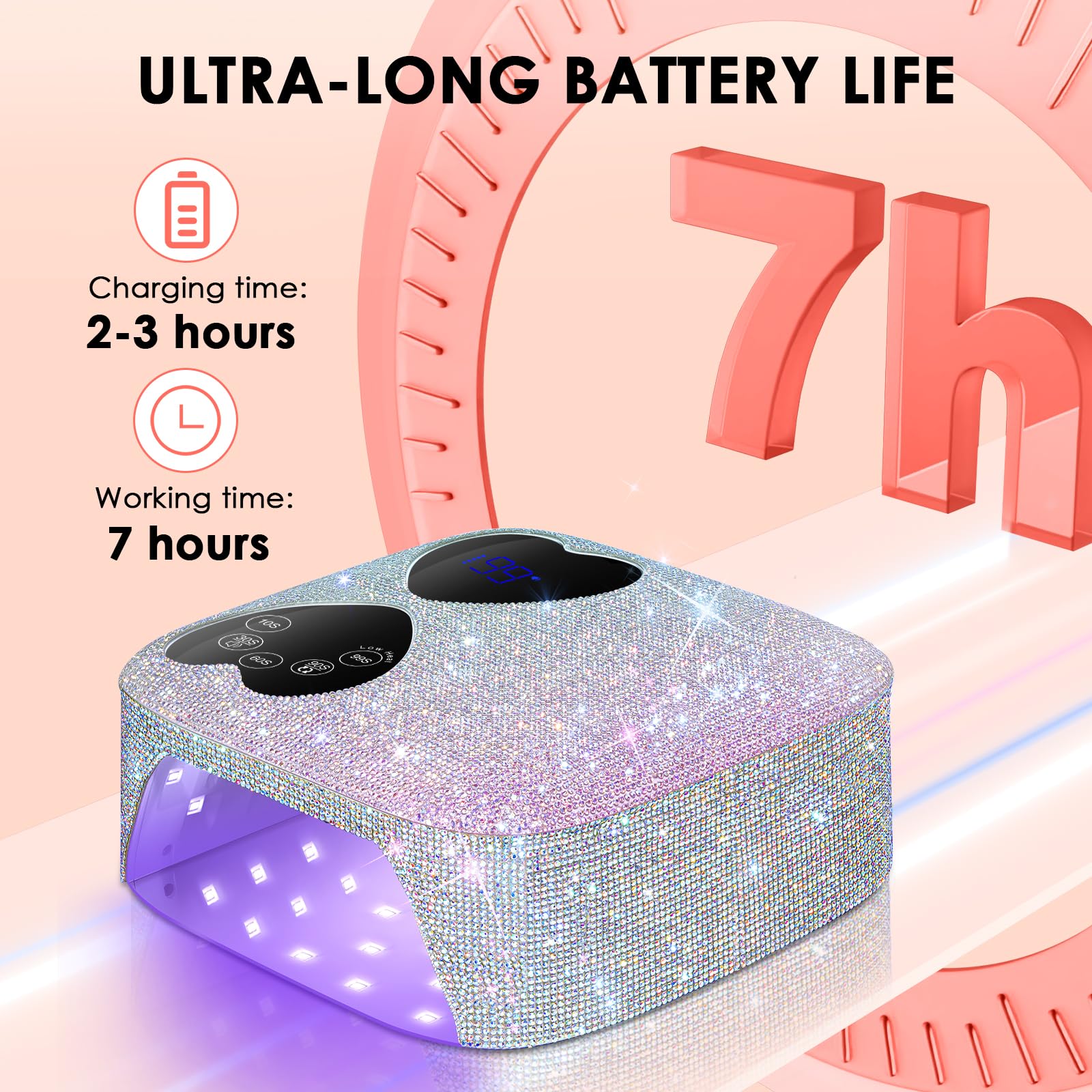 HUITINE 5-timer smart touch keeps curing times simple.
