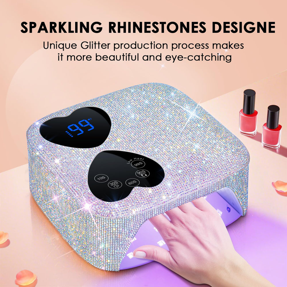 HUITINE cordless UV nail lamp for portable gel curing anywhere.