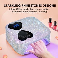 HUITINE cordless UV nail lamp for portable gel curing anywhere.