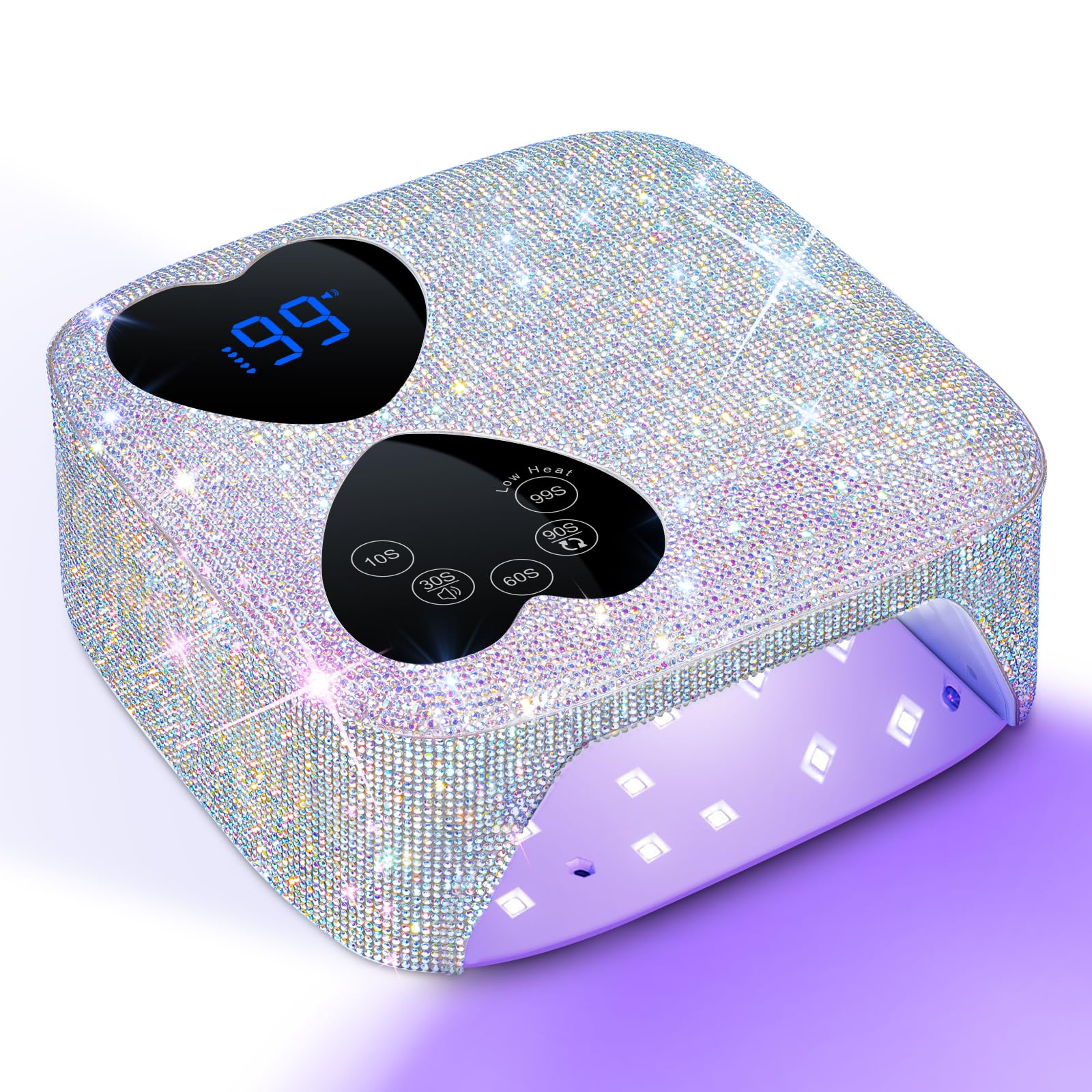HUITINE sparkling diamond design lamp adds glamour to home gel manicures.