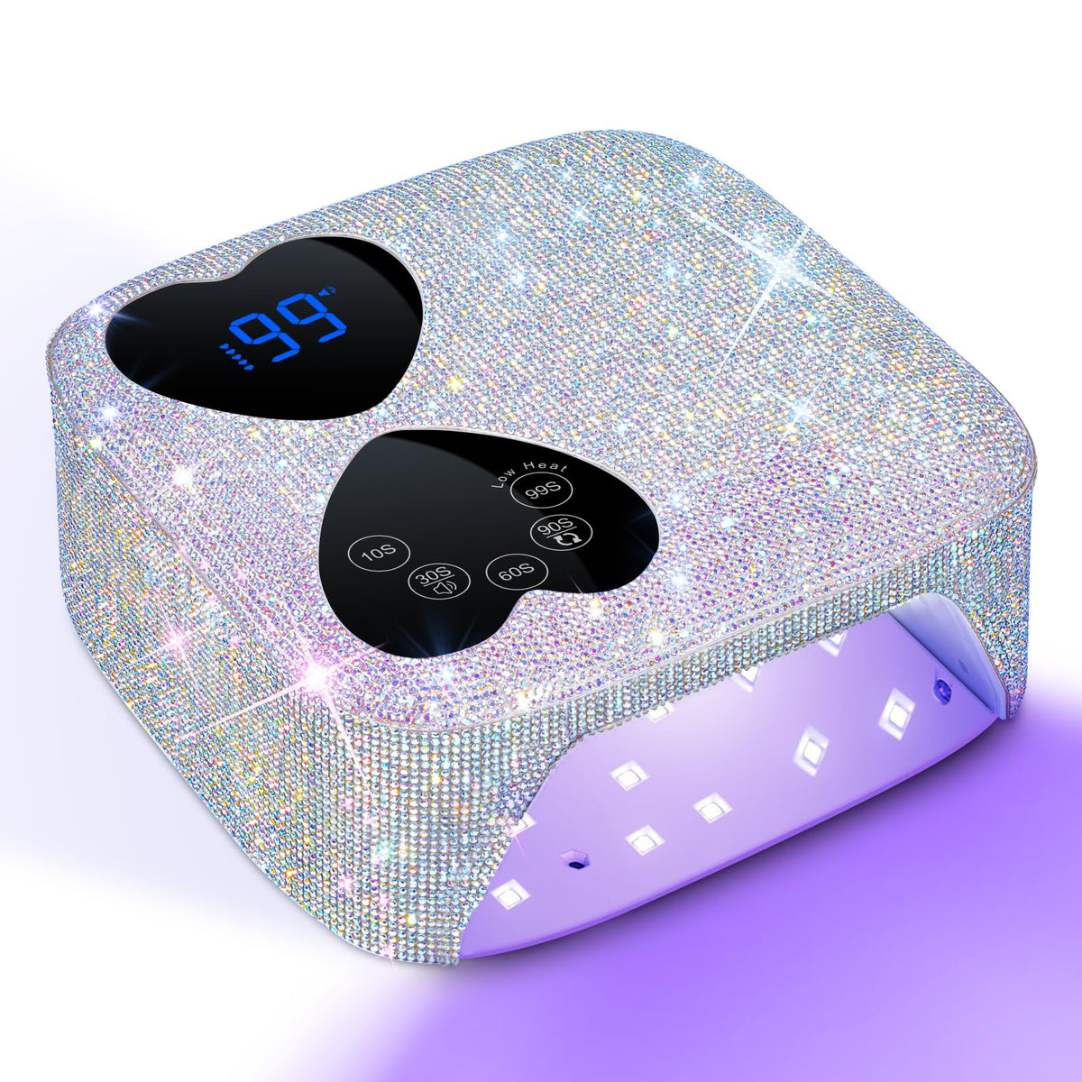 HUITINE sparkling diamond design lamp adds glamour to home gel manicures.