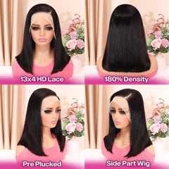 HUIWANYAN hihmarm bob wig glueless band demonstrates secure, comfortable wear.