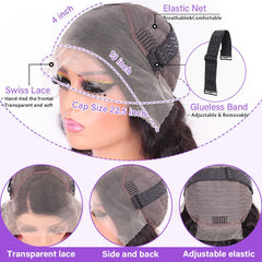 HUIWANYAN Hihmarm wig inside-cap view with adjustable band and three combs.