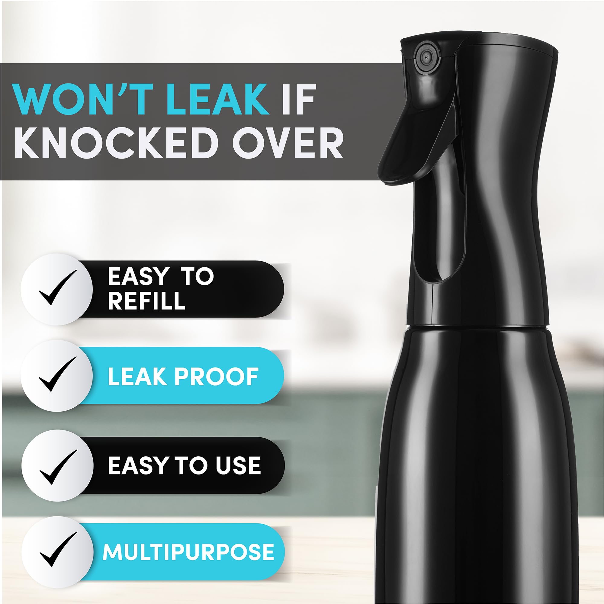 Hula Home versatile mister for hairstyling, plants, cleaning.