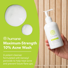 humane acne wash application rub — gentle massage for clearer skin