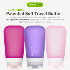 humangear GoToob+ contoured-tube stands upright for easy filling and cleaning