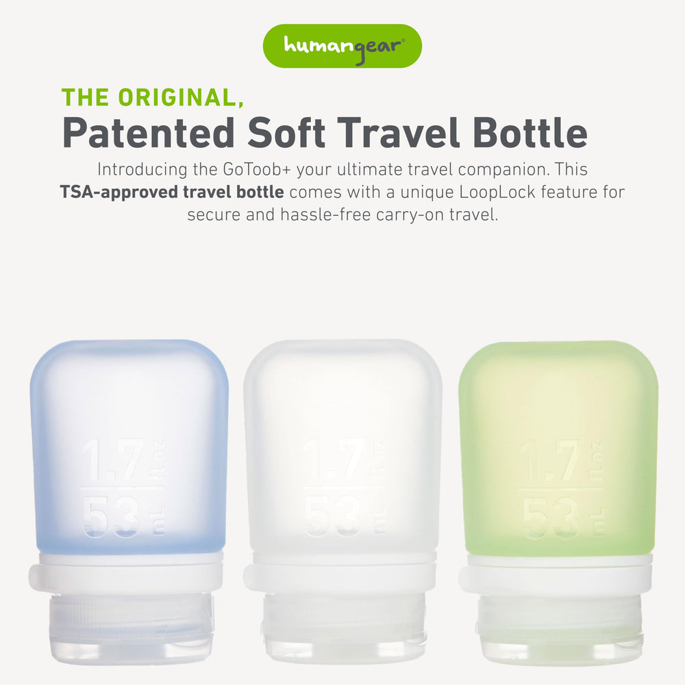 Humangear GoToob+ small contoured tube enables easy filling and cleaning on the go.