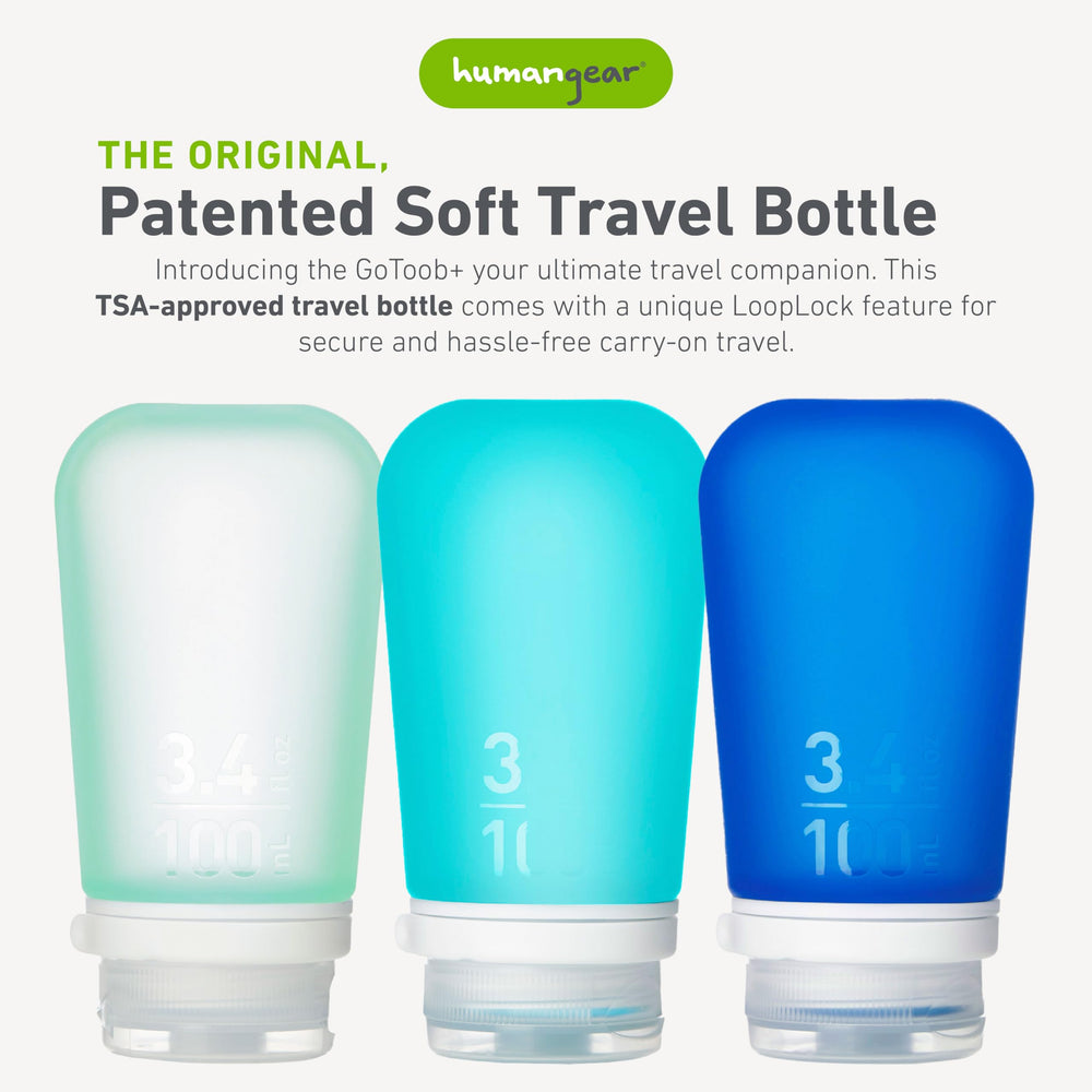 humangear GoToob+ standable bottle enables easy filling and cleaning.