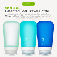 humangear GoToob+ standable bottle enables easy filling and cleaning.