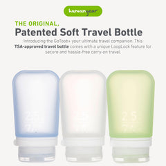 humangear GoToob+ contoured tube design simplifies filling and cleaning during trips.