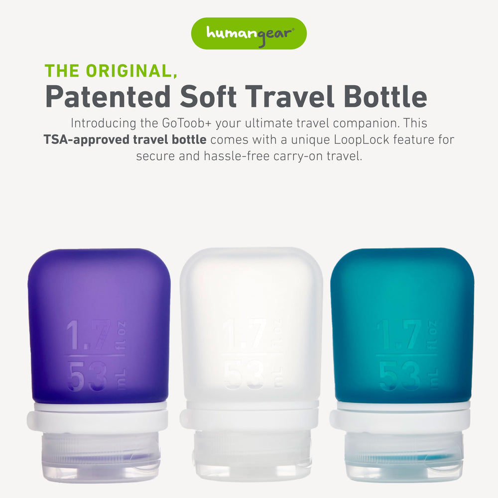 humangear GoToob+ wide opening for easy filling and cleaning on trips.