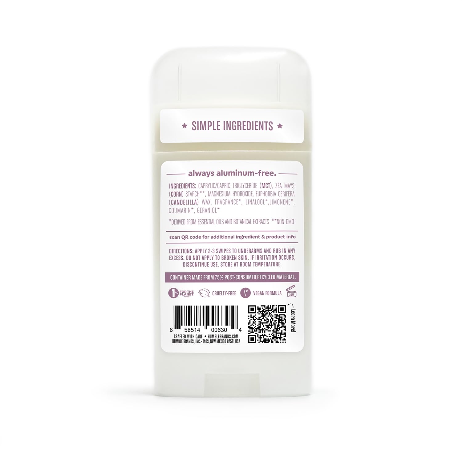 Humble Brands deodorant glide demonstrating smooth application on underarm skin.