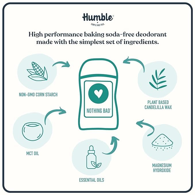 Humble Brands deodorant with candelilla wax for silky-smooth glide.
