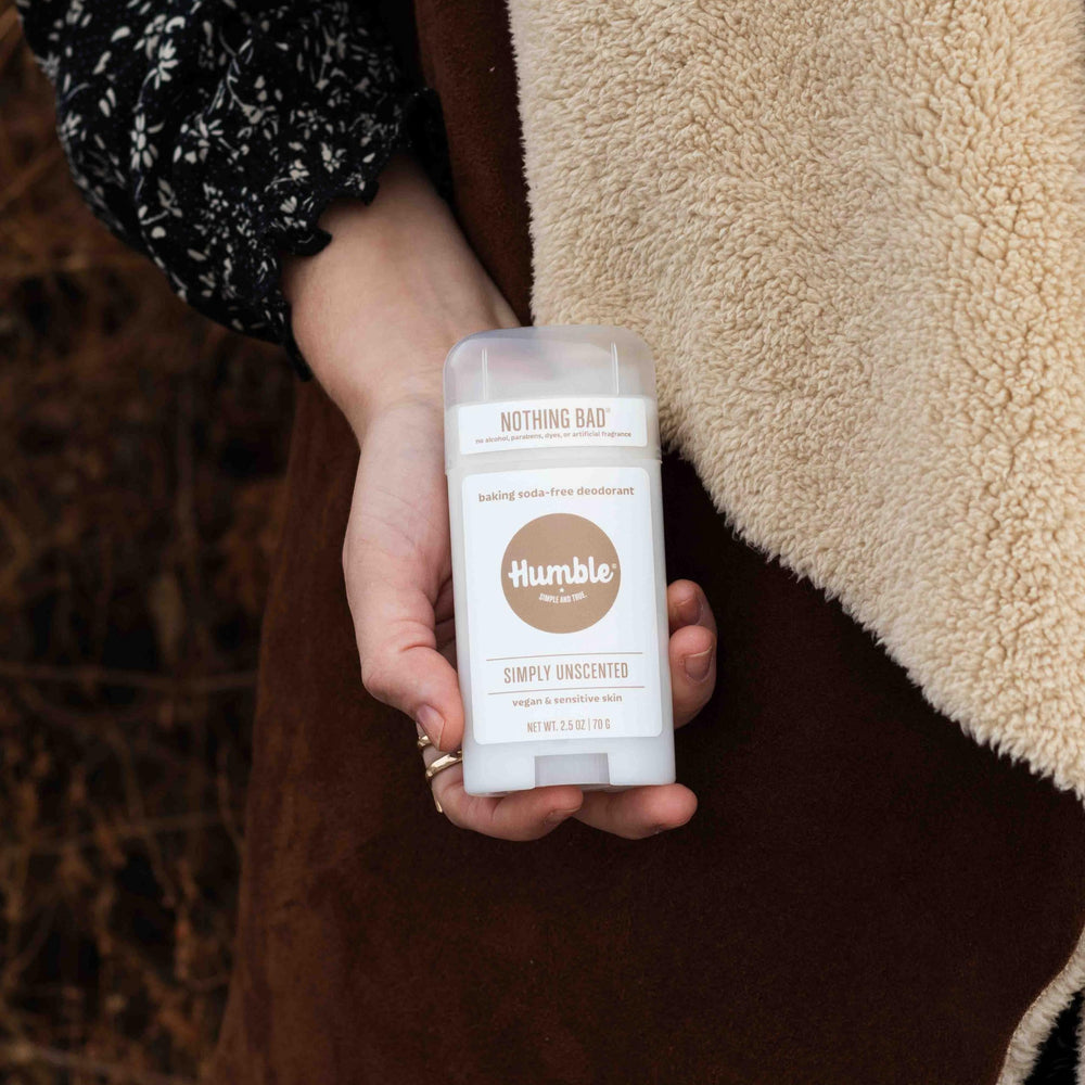 Humble Brands ingredients magnesium hydroxide and corn starch for gentle protection.