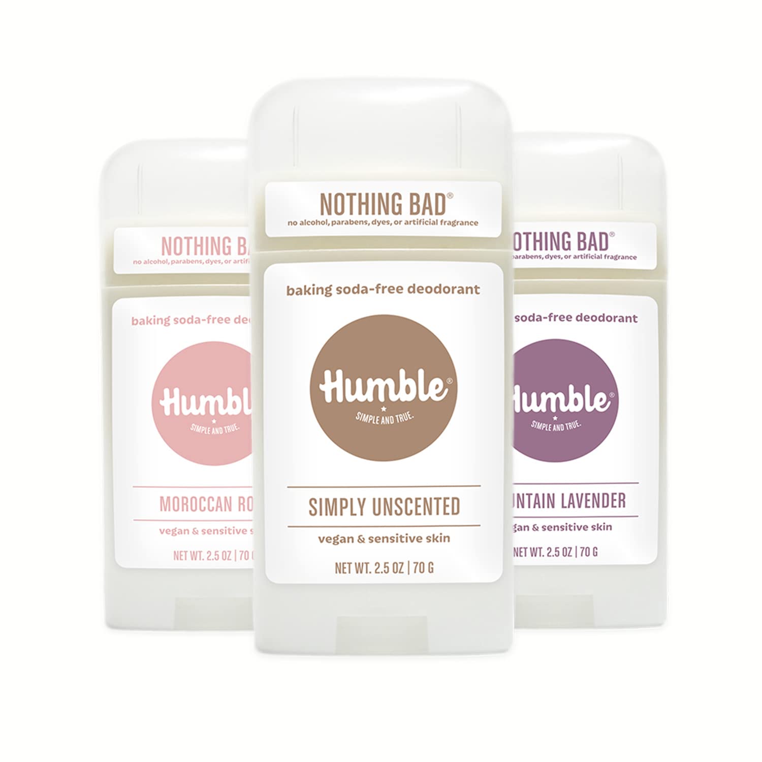 Humble Brands Mountain Lavender deodorant stick for refreshing daytime freshness.