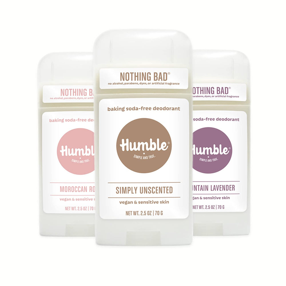 Humble Brands Mountain Lavender deodorant stick for refreshing daytime freshness.