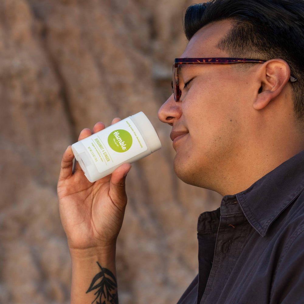 HUMBLE BRANDS patchouli copal scent bottle emphasizes earthy aroma for daily rituals.