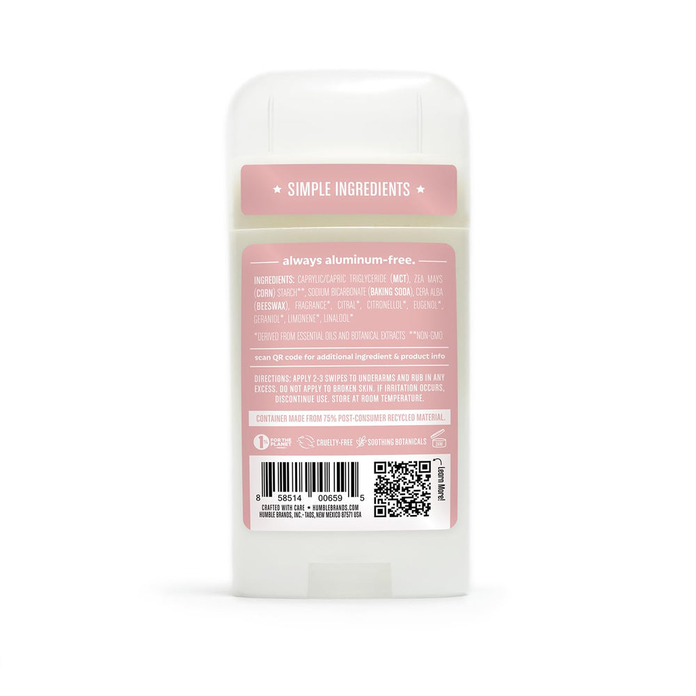 Close-up of creamy texture and natural ingredients in Humble deodorant.