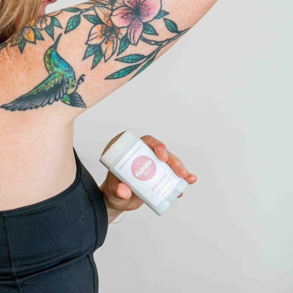 Humble Brands Unscented deodorant stick designed for sensitive skin.