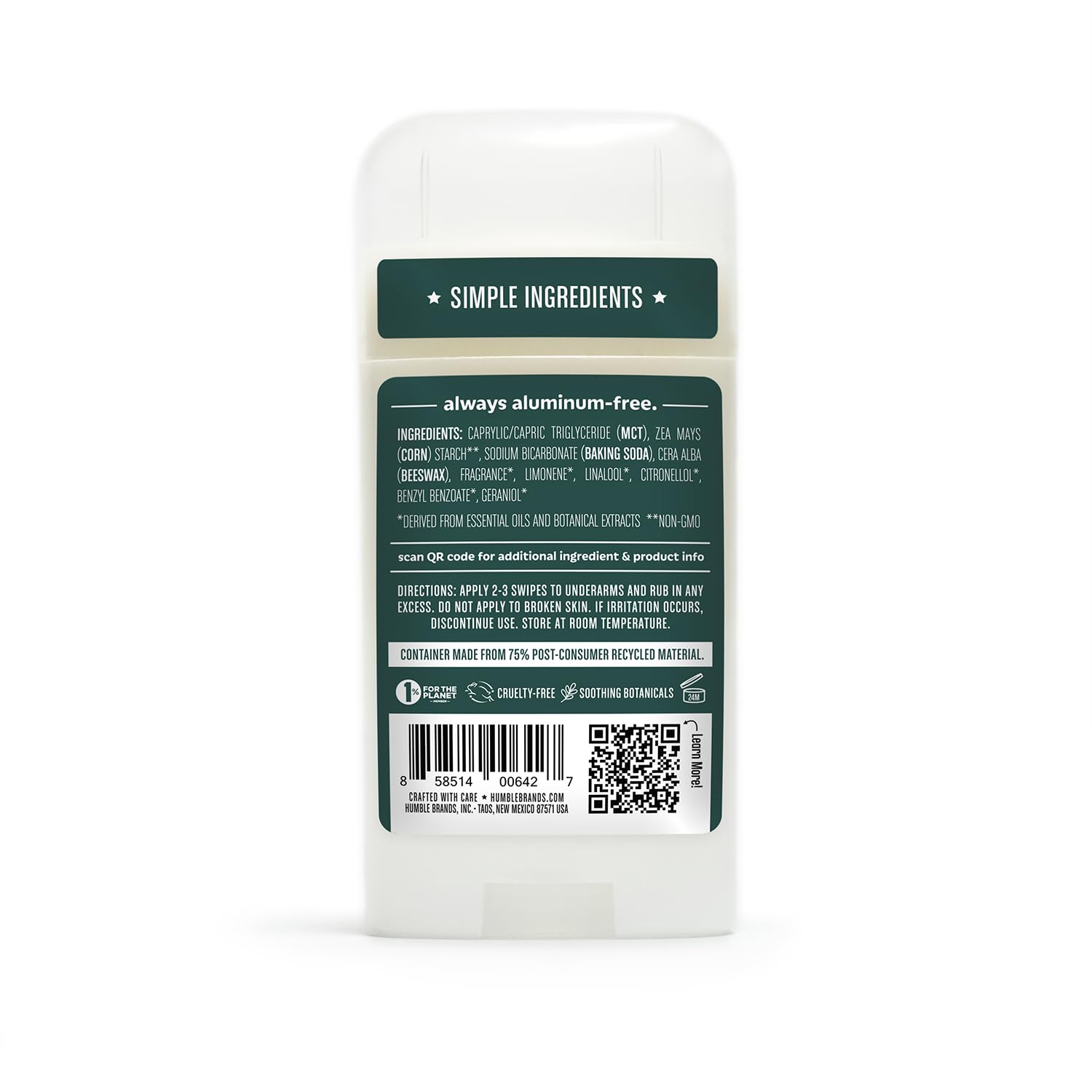 Humble Brands Original Deodorant being applied underarm for everyday use