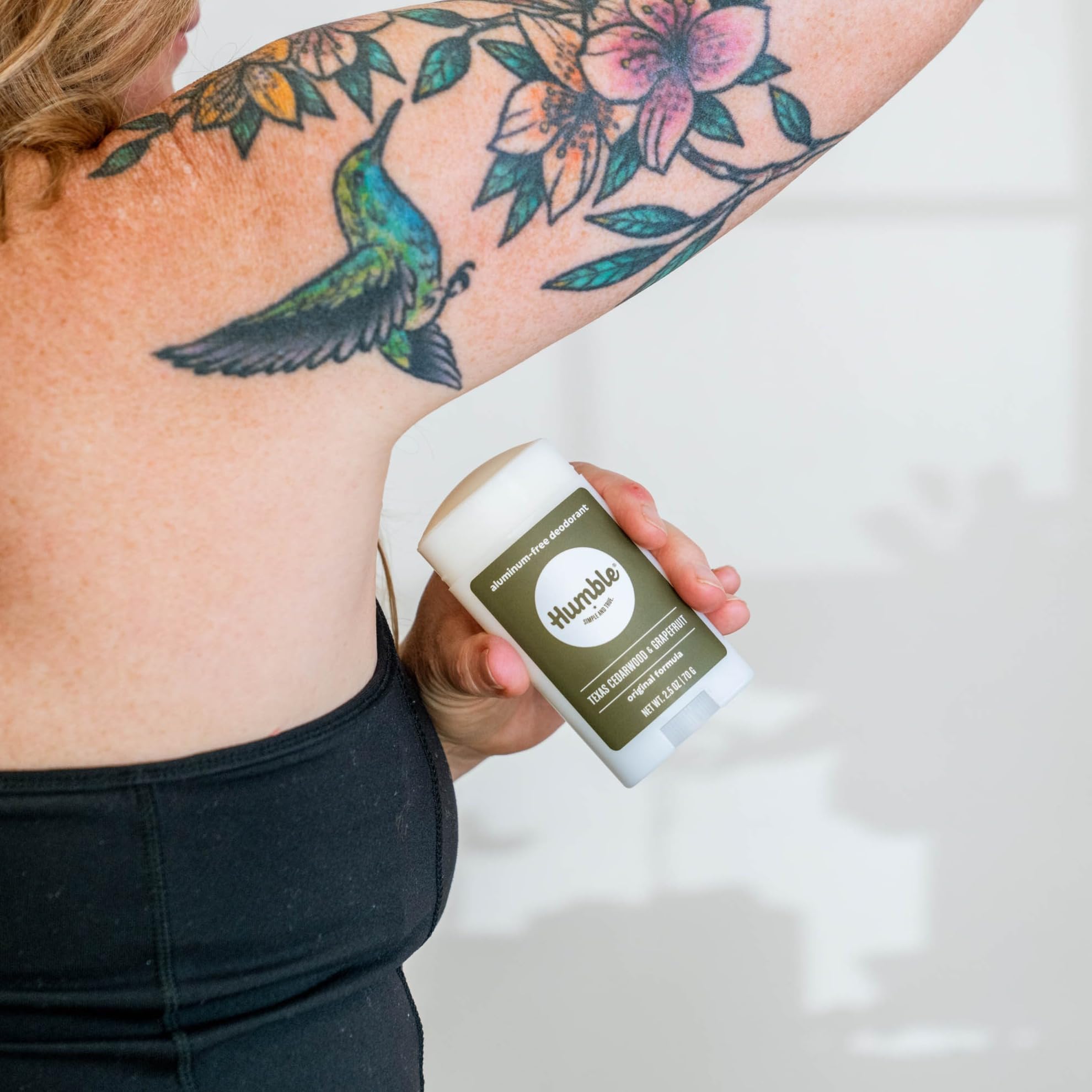 Humble Brands ingredients close-up showing coconut MCT and beeswax for clean formula