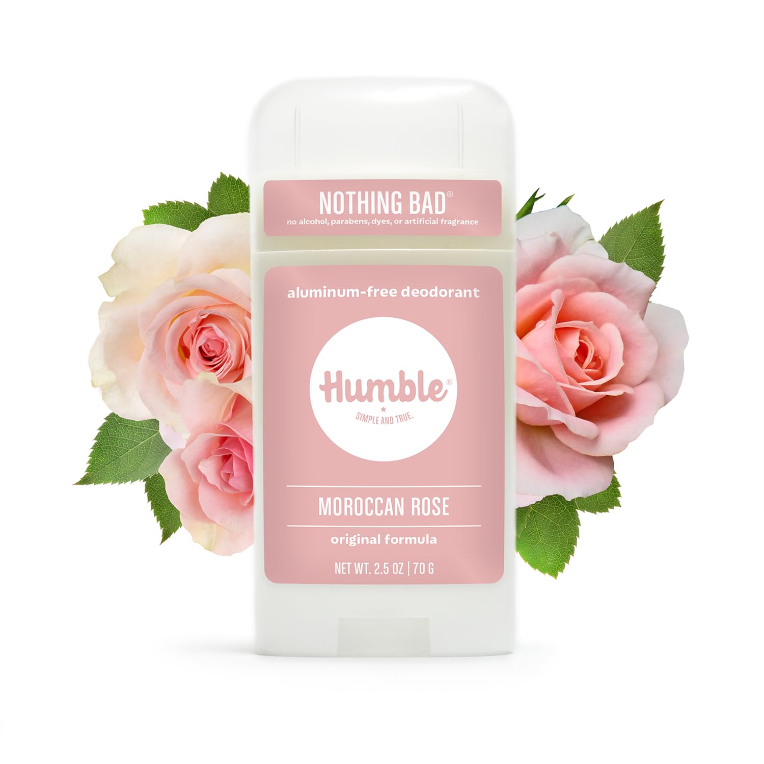 Humble Brands Original Formula deodorant in application on arm showing smooth texture