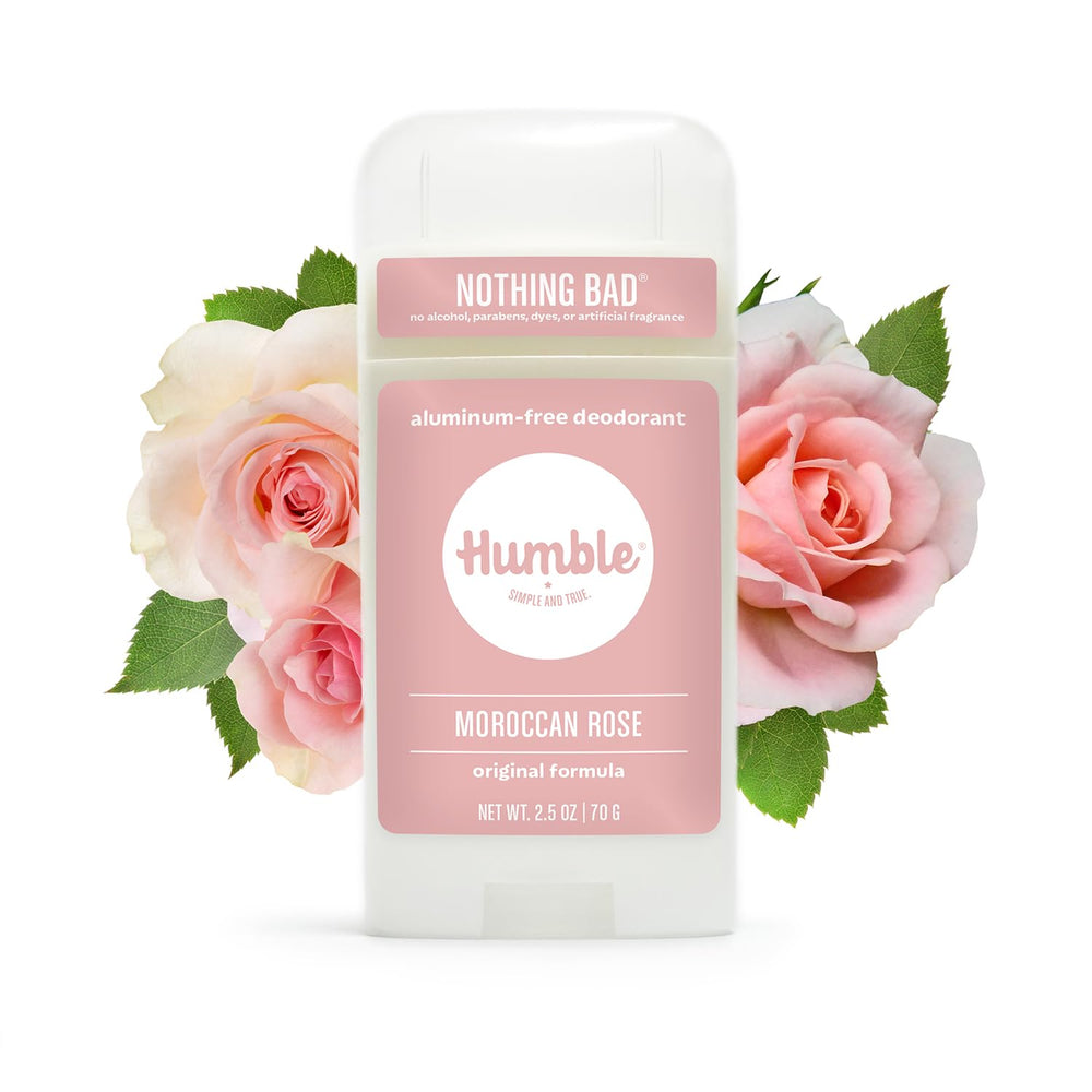 Humble Brands Original Formula deodorant in application on arm showing smooth texture