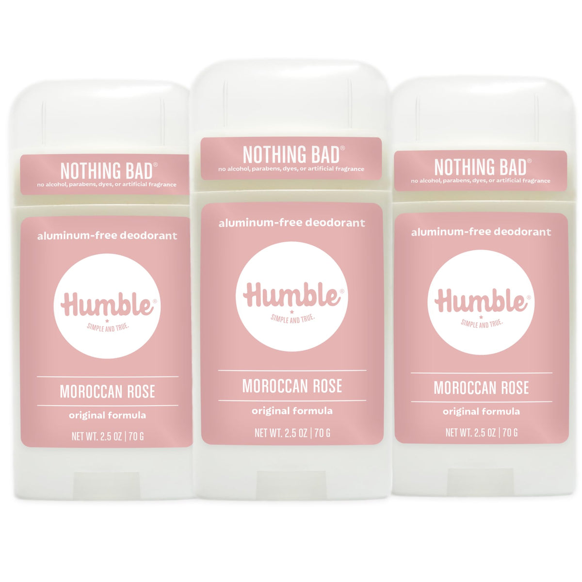 Humble Brands Original Formula Moroccan Rose 3-pack pack shot for easy odor control