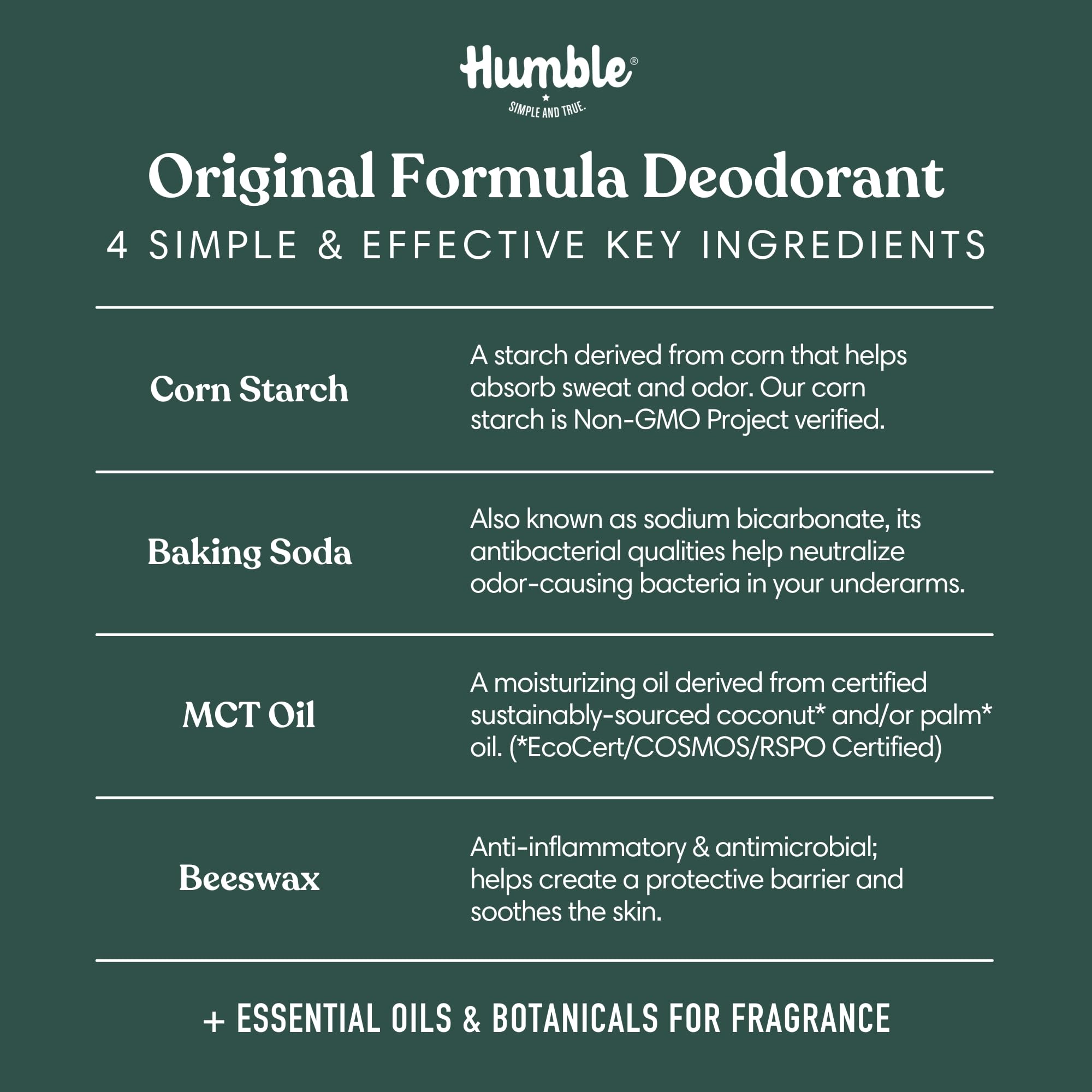 Humble Brands Original Formula Deodorant packaging 3-pack value display.