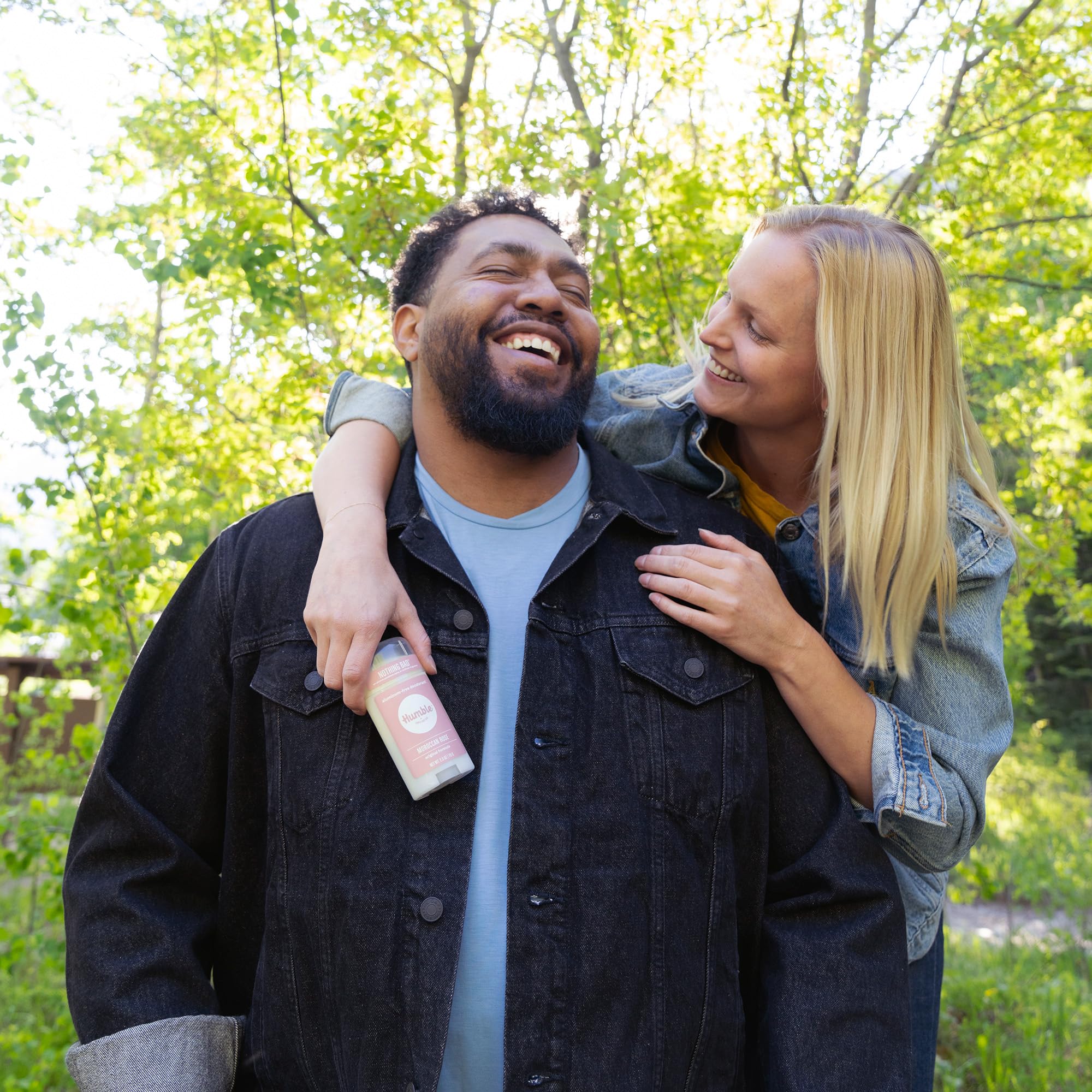 Humble Brands Palo Santo & Frankincense deodorant stick, woody aroma for soothing routine.