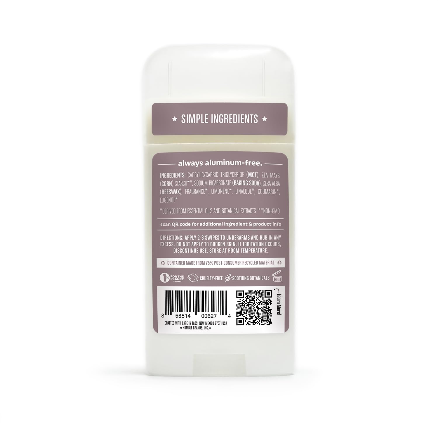 Humble Brands underarm application scene demonstrating quick-dry, non-irritating formula.