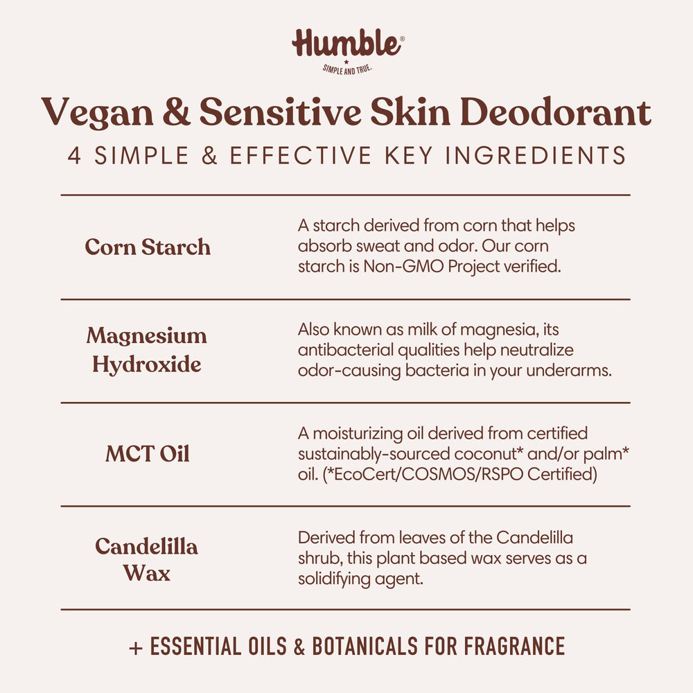 Humble Brands cruelty-free deodorant with Leaping Bunny certification.