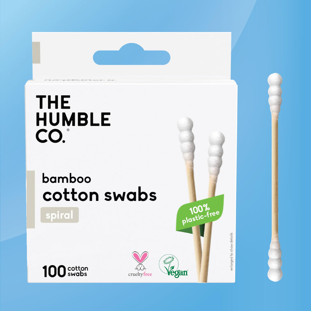 The Humble Co spiral-tip swabs highlight durable bamboo and cotton ends for precise cleaning.