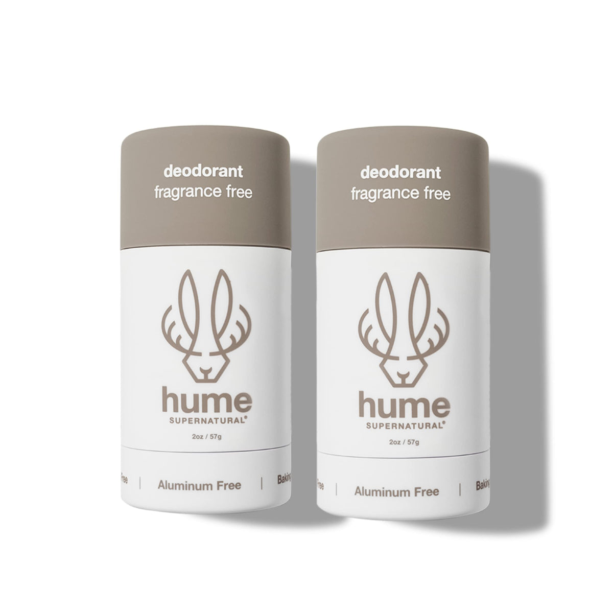 HUME SUPERNATURAL aluminum-free deodorant stick for odor control and dry underarms.