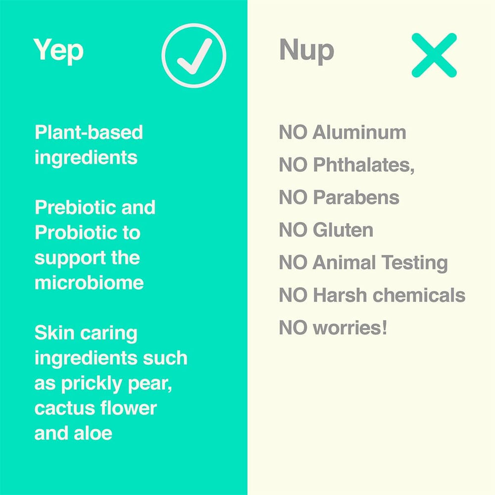 Hume Supernatural plant-based deodorant offers gentle protection for sensitive skin.