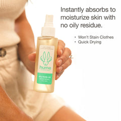 Hume Supernatural dry body oil spray after-shower use for a light fragrance.