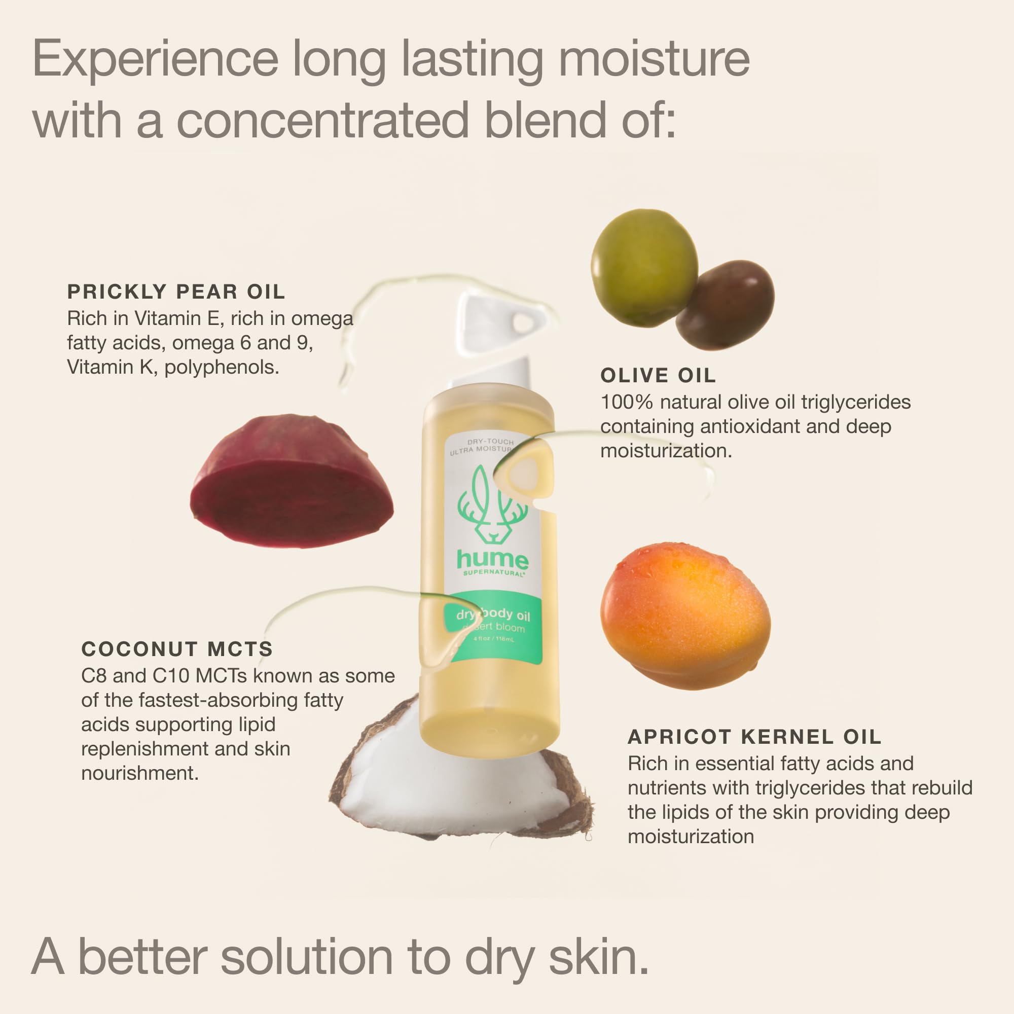 Hume Supernatural dry body oil spray lightweight formula absorbs quickly.