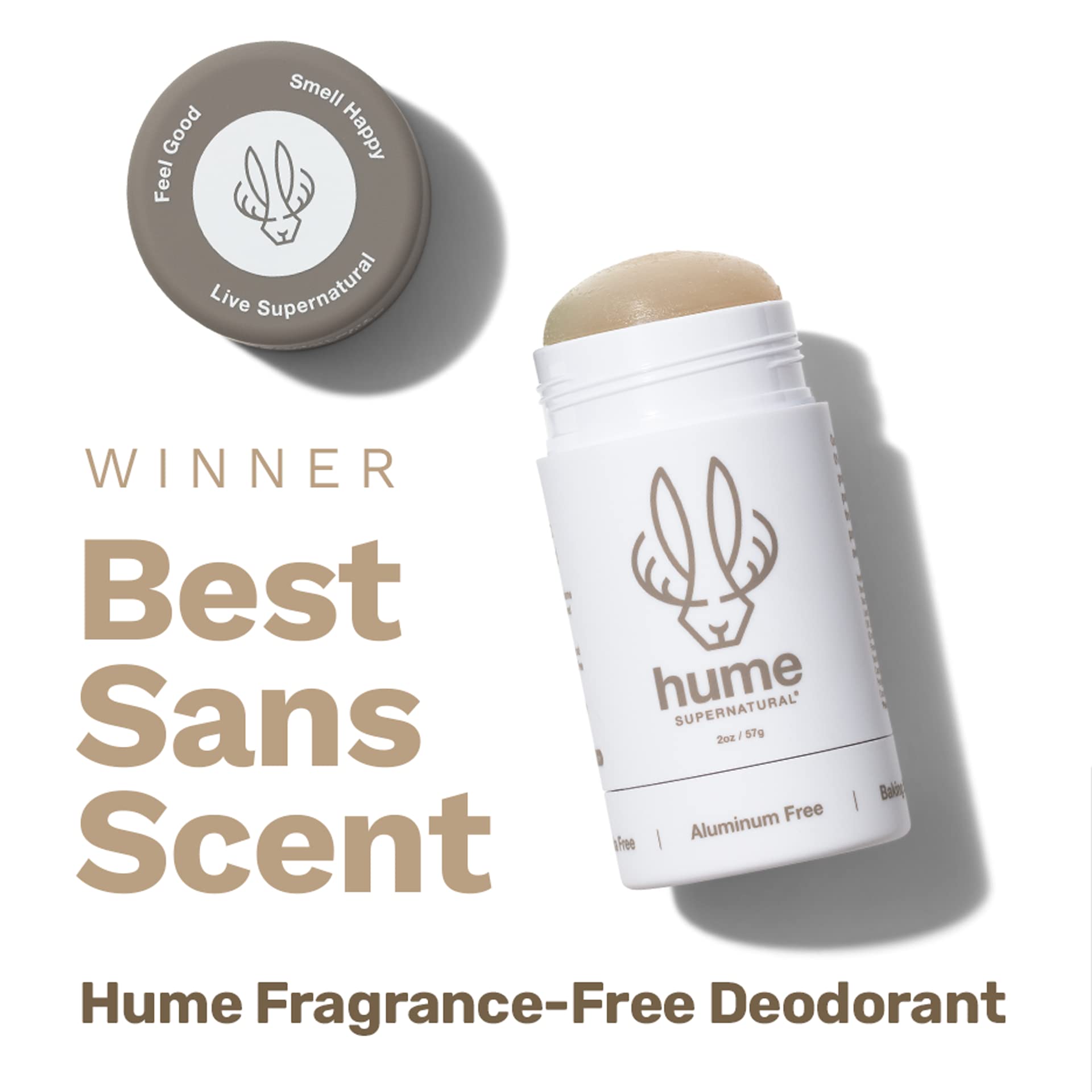 Hume Supernatural unscented formula offers versatile use for any routine.