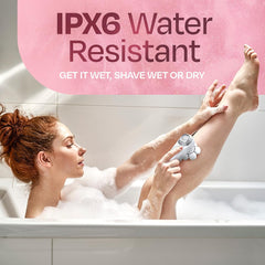 HUMMINGBIRD Flexy IPX6 waterproof design for wet or dry use in shower or bath.