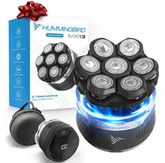 Hummingbird MK13 premium head shaver close-up for precise shaving