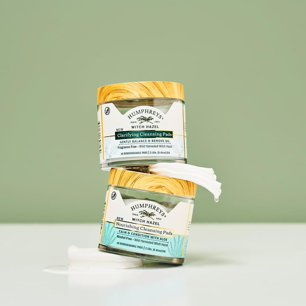 Humphreys On-the-go Cleansing Pads enable quick refresh during travel.