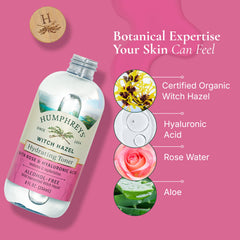 Humphreys toner alcohol-free label close-up—gentle hydration.